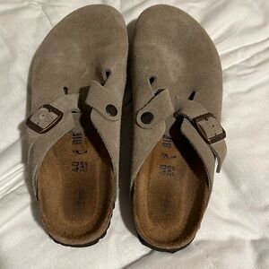 Birkenstock suede clogs